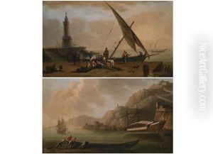 Marinebilder (pair) by Francesco Fidanza