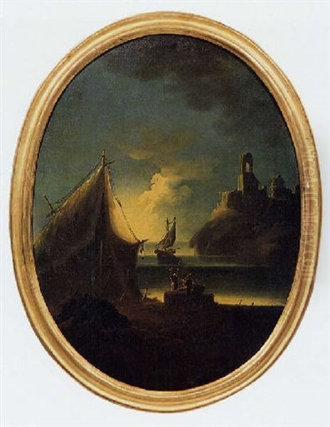 Paesaggio Marittimo Con Velieri E Rovine - view 1