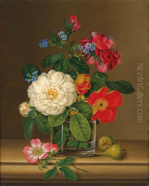 Blumenstuck In Glasvase - view 1