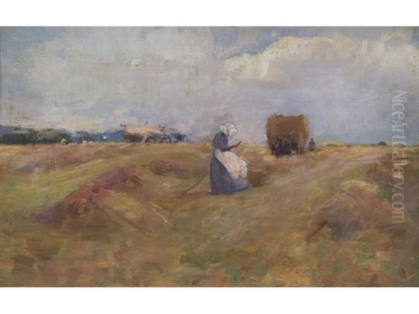 Gathering Barley - view 1