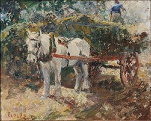 Unloading The Hay by Harry Fidler