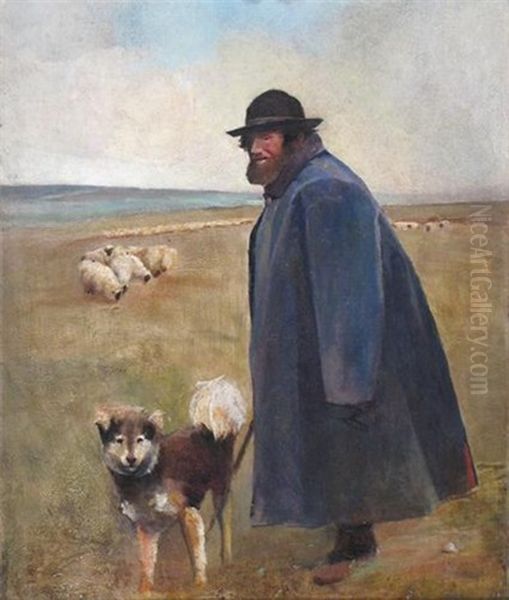 Gideon Fidler Dressed As A Shepherd In A Landscape (+ The Cold Shepherd; 2 Works) - view 1