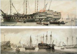 The Honourable East India Company's Ships by Samuel Atkins