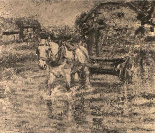 Horse And Cart On A Farm - view 1