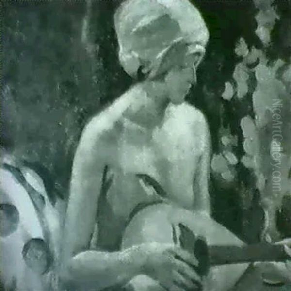 Young Woman Playing A Mandolin - view 1