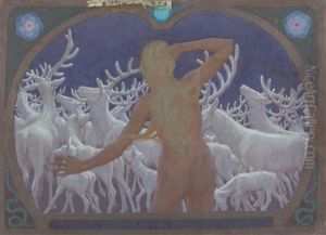 Aber Alles War Nur Marmelstein Und Zauberlicht by Hugo Hoppener Fidus