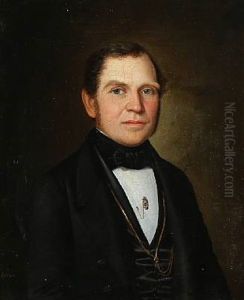 A Pair Of Portraits Of A Married Couple by Carl Rudolf Fiebig