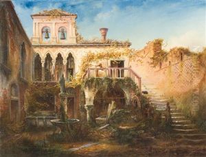 Der Monch Im Klosterhof by Bernhard H. Fiedler
