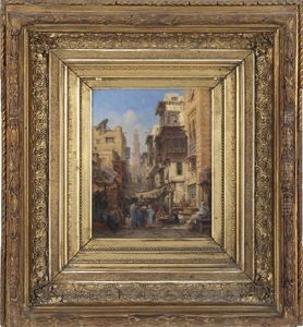 Strasenszene In Kairo by Bernhard H. Fiedler