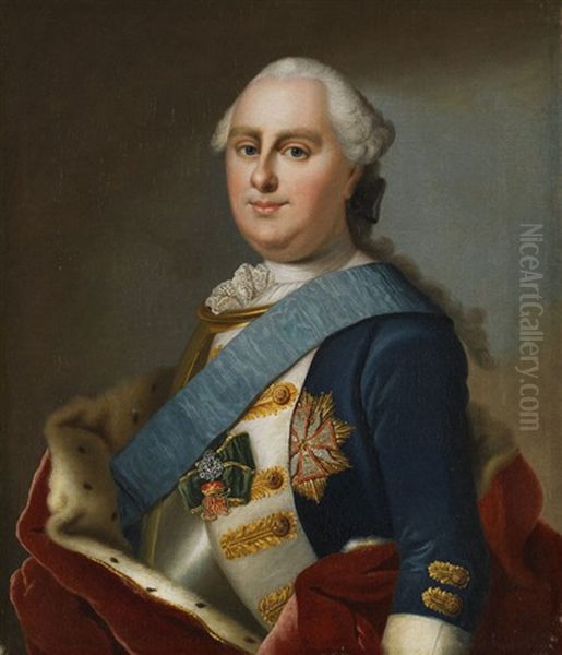 Georg Wilhelm Landgraf Zu Hessen (1722-1782); Seine Gattin Maria Luise Albertine Landgrafin Zu Hessen, Geborene Zu Leiningen-dagsburg-falkenburg (1729-1818) (pair) - view 1