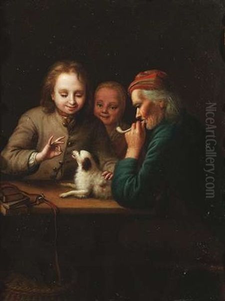 Bauerliches Paar (+ Die Hundchendressur; Pair) - view 1