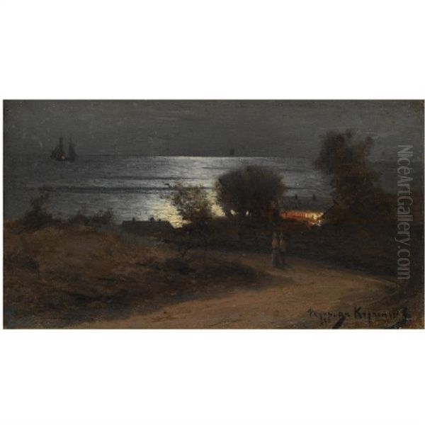 Moonlit Seascape - view 1