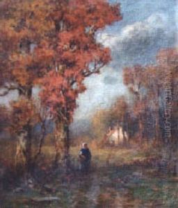 Woman With Basket by Edward Loyal Field