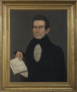 Portraits Of A Gentleman And His Wife (pair) by Erastus Salisbury Field