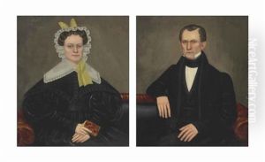 Portraits: A Man And His Wife (pair) by Erastus Salisbury Field