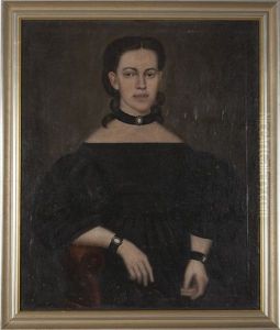 Portrait Of Rhoda Catherine Cowles Of North Canaan, Connecticut by Erastus Salisbury Field