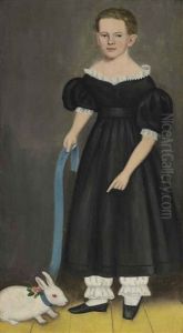 Portrait Of Almira Canning Cowles by Erastus Salisbury Field