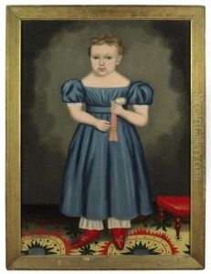 Portrait Of A Boy With Pocket Watch In A Blue Outfit
