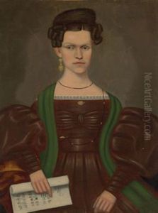 Portrait Of Mrs. Paul Smith Palmer by Erastus Salisbury Field