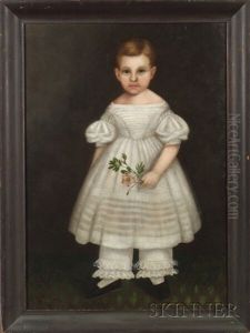 Portrait Of A Little Girl In White by Erastus Salisbury Field