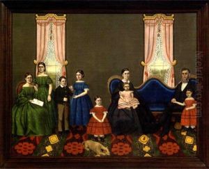Portrait Of The Reuben Puffer Family Of North Amherst, Massachusetts by Erastus Salisbury Field