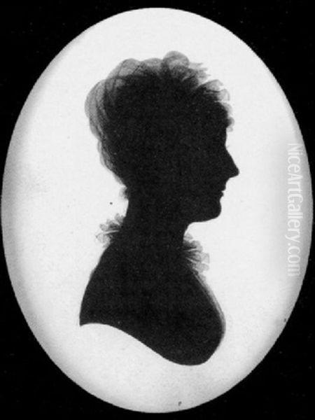 A Lady Wearing Dress With Gauze Ruff Collar And Gauze Turban In Her Upswept Hair - view 1