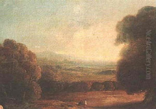 Mountainous Landscape With Figures In The Foreground - view 1