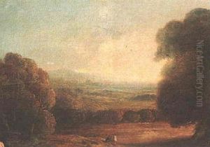 Mountainous Landscape With Figures In The Foreground