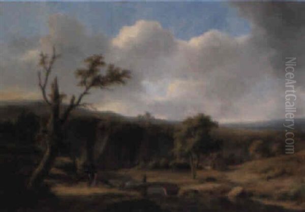 A River Landscape, A Ruined Castle Beyond - view 1