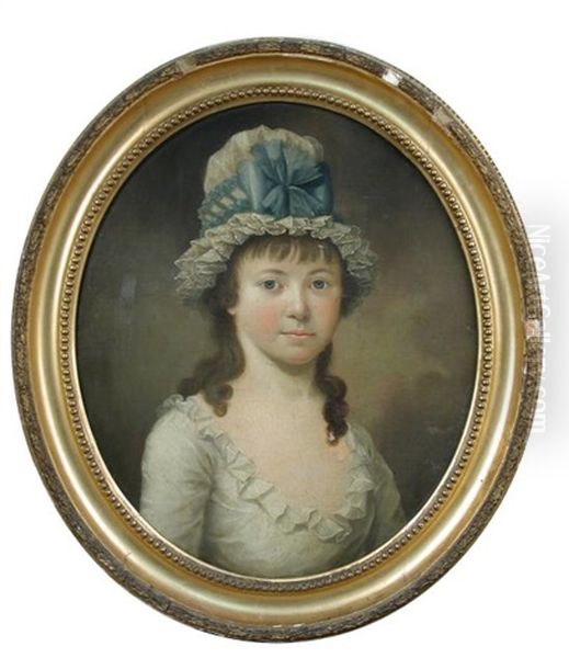 Nathan Theodore Fielding (british, 1747 - Circa 1814) Portrait Of Miss Harriet Prestian - view 1