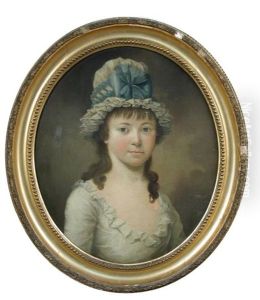 Nathan Theodore Fielding (british, 1747 - Circa 1814) Portrait Of Miss Harriet Prestian by Nathan Theodore Fielding