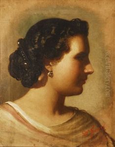 Cabeza De Mujer De Perfil by Dionisio Fierros Alvarez
