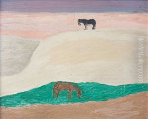 Caballos En Los Medanos by Juan Carlos Figari Castro