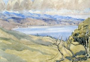 Wellington Harbour From Korokoro by Esmond H. Atkinson