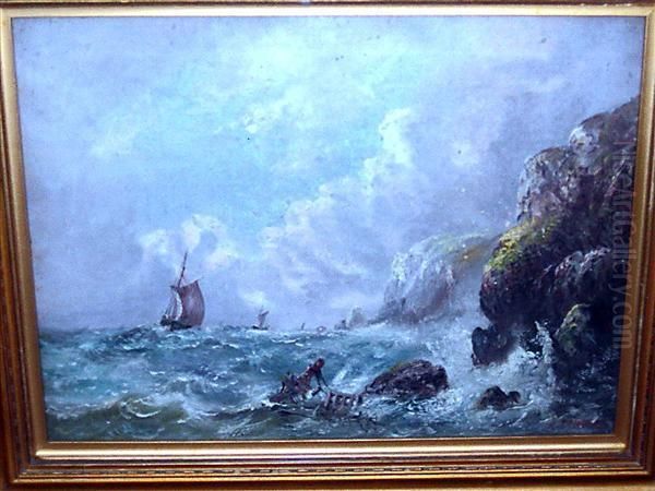 Sailing Vessels Inrough Seas - view 1