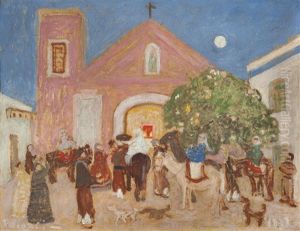 Boda En El Pueblo by Pedro Figari