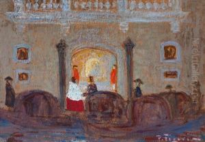 Gondolas En Venecia by Pedro Figari