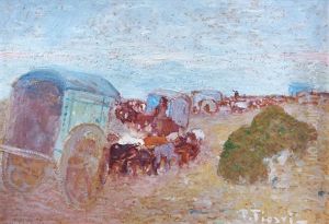 Carretas by Pedro Figari