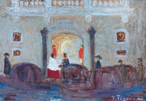 Venecia, Llega La Gondola by Pedro Figari
