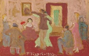 Bailongo, La Recommendacion, Tertulia, And La Pareja (4 Works) by Pedro Figari