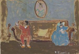 El Primer Enojo (the First Quarrel) by Pedro Figari