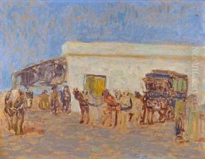 La Diligencia Va A Salir by Pedro Figari