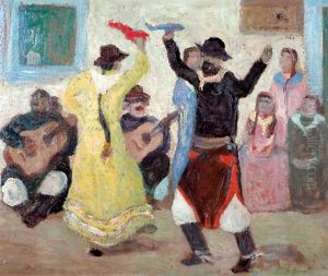 El Sombrerito, Baile Campero by Pedro Figari