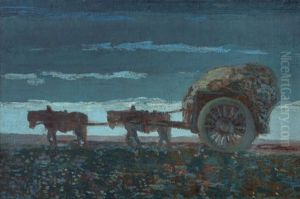 Carreton Nocturno by Pedro Figari