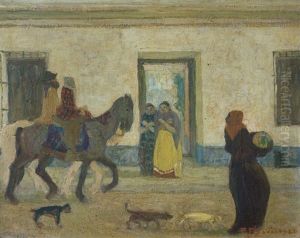 Los Conocidos La Visita by Pedro Figari