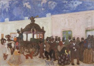 El Entierro Del Procer by Pedro Figari