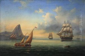 British Warships, Off Rio De Janeiro by George Mounsey Wheatley Atkinson