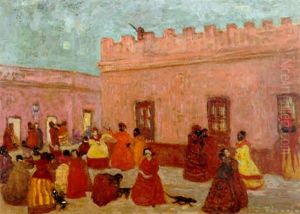 Baile En La Plaza De Mayo by Pedro Figari