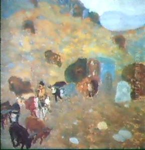 Bajando La Sierra by Pedro Figari