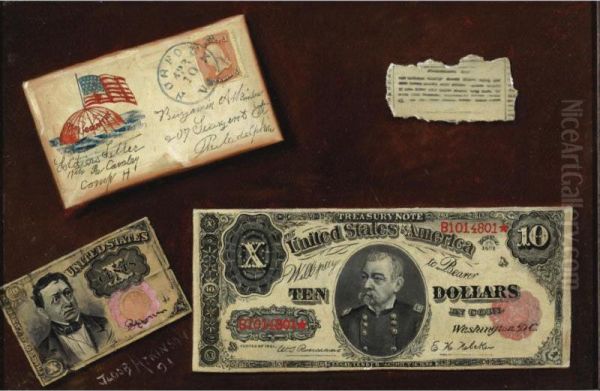 A Soldier's Letter And Money: A Trompe L'oeil - view 1